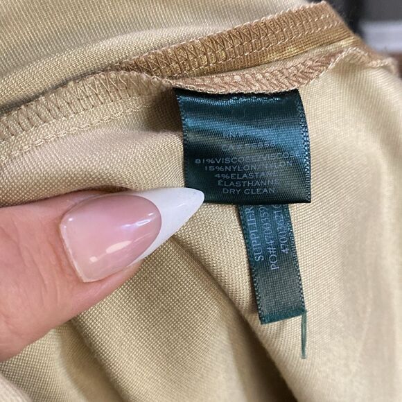 RALPH LAUREN SNAKE PRINT DRESS Tan - Picture 8 of 8